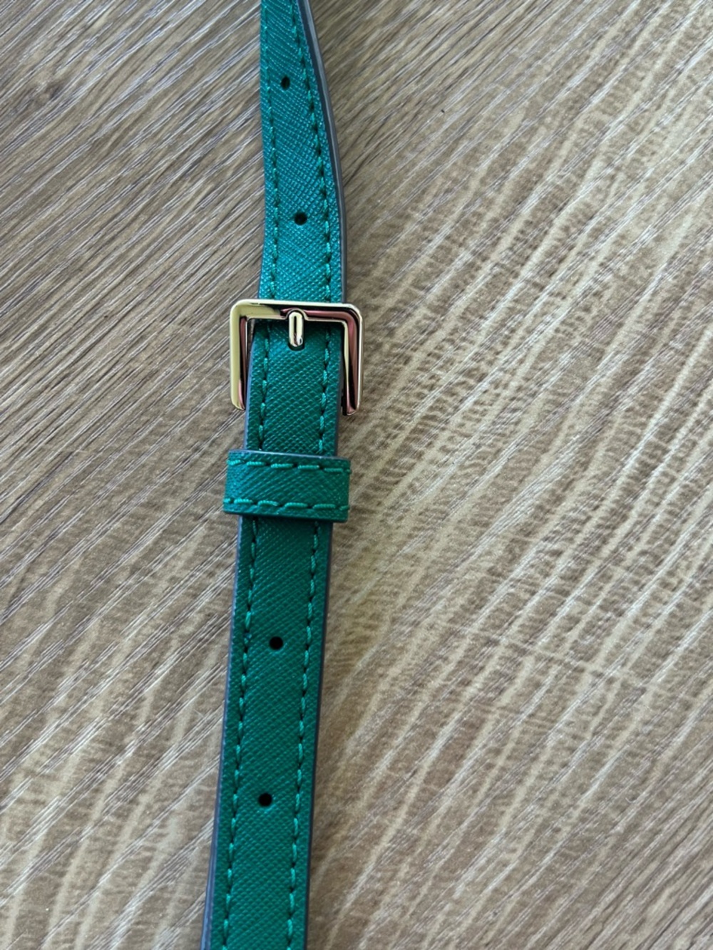 Tory Burch Emerald Green Saffiano Crossbody Saddle Bag - Picture 5 of 9